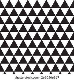 Striking Black and White Triangle Grid, A Masterpiece in Geometric Symmetry
