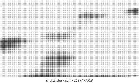 Striking Black-and-White Gradient Halftone Dots Background – Pop Art Template in Vector Format