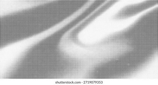 Fondo llamativo de puntos semitonos degradados en blanco y negro: Plantilla de arte Pop en formato de Vector


