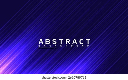 Striking Blue and Purple Abstract Background with Diagonal Light Streaks for Modern Design and High-Tech Visuals offering dynamic pattern and neon glow