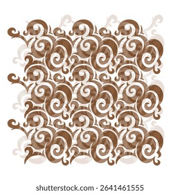 A striking blue tribal-inspired abstract pattern featuring interconnected swirling motifs and stylized organic shapes