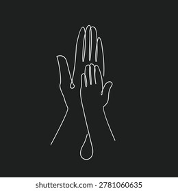 A striking continuous line