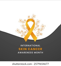 A striking design for International skin Cancer Awareness Month. The yellow ribbon, a symbol of courage and solidarity.