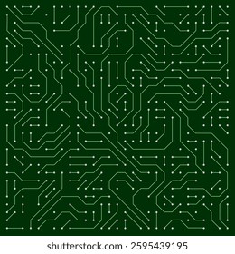 Striking digital circuit pattern that showcases various intriguing electronic design elements