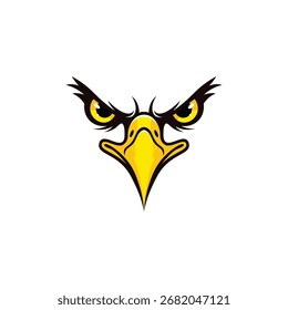A striking eagle head logo, isolated on white, embodies strength and freedom. Perfect for brands seeking a powerful, memorable, and patriotic identity.
