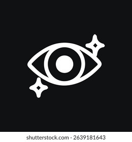 A striking eye icon with a captivating sparkle effect, set against a dark backdrop. Symbolizes clarity, insight, and a touch of magic.