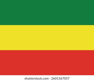 A striking flat vector design of the Bolivia flag, showcasing vibrant horizontal stripes of red, yellow, and green, representing the nation's unity, resources, and independence.
