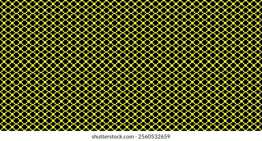 A striking geometric pattern in a bold yellow and black color palette. The design features a repeating motif of squares, creating a hypnotic and mesmerizing effect. This versatile pattern is perfect 