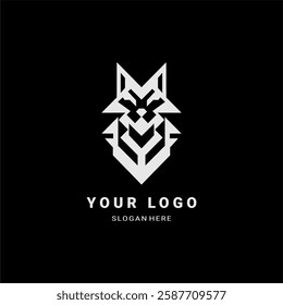 A striking geometric wolf logo with sharp, futuristic lines. Perfect for tech, gaming, security, branding, and esports. This modern vector design symbolizes strength, intelligence, and innovation.