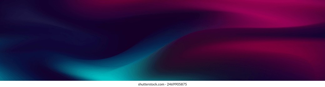 Striking gradient mesh wave blur banner crafting an impactful, attention grabbing impression for technology oriented promotions