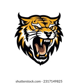 Striking hand drawn tiger logo design with intricate details and powerful presence. Ideal for brands seeking a strong and captivating image