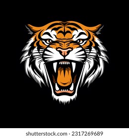 El diseño del logo del tigre dibujado a mano con detalles intrincados y presencia potente. Ideal para marcas que buscan una imagen fuerte y cautivadora