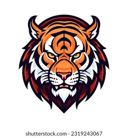 Striking hand drawn tiger logo design with intricate details and powerful presence. Ideal for brands seeking a strong and captivating image