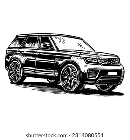 A striking hand-drawn illustration of the sleek 2020 big car model, showcasing its modern design and powerful presence. A must-have for any car enthusiast and art collector.