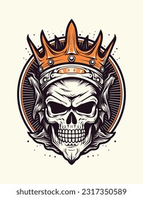 A striking hand-drawn logo design illustration of a skull warrior, evoking a sense of intensity, determination, and fearless spirit