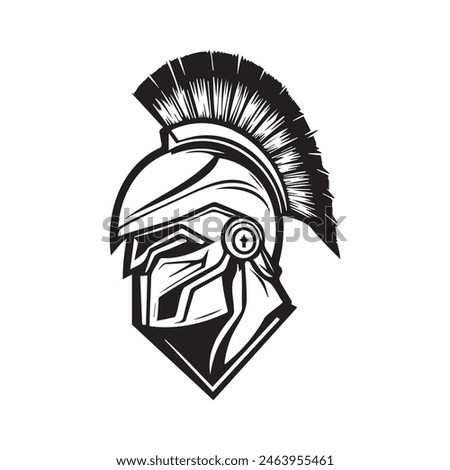  A Striking Helmet with an Emboldened Arrow, Symbolizing Protection, Vigilance, and Unyielding Courage