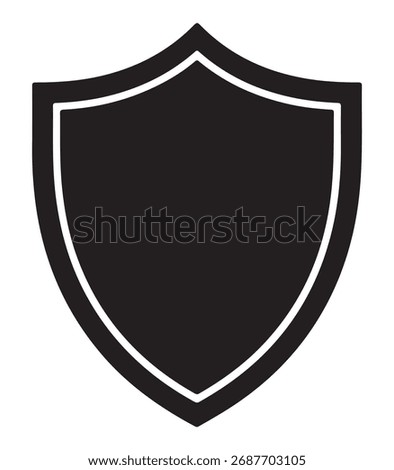 A striking heraldic shield emblem rendered in a bold silhouette style, perfect for emblems and insignia.
