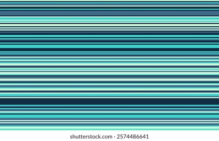 Striking horizontal stripes in cool teal, turquoise, and navy blue create a versatile background perfect for websites, presentations, or textile designs.