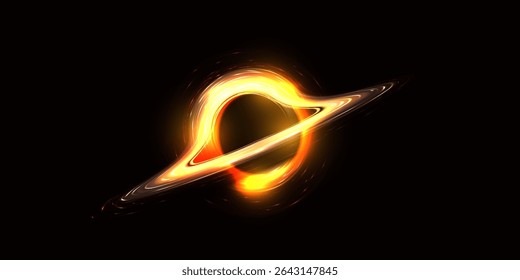 Striking illustration of a black hole with glowing accretion disk
