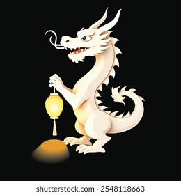 A striking illustration of a golden dragon holding a champagne glass, exuding a celebratory and regal vibe. The design combines fantasy and festivity, with intricate details and a sophisticated color 