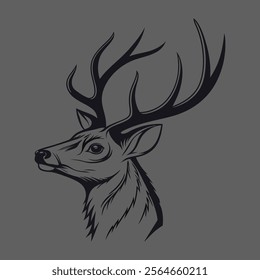 A striking illustration of a majestic deer in the intricate details of its antlers