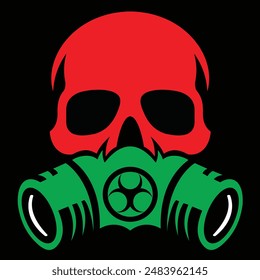 A striking illustration of a skull symbolizing danger and toxicity. The image conveys a sense of hazard and caution, perfect for warning labels or safety-related designs