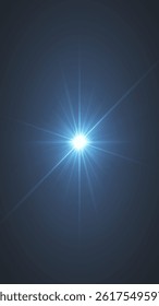 A striking image of a bright light source radiating vivid beams against a dark background. The star-like effect creates a sense of brilliance and depth, ideal for various design projects.