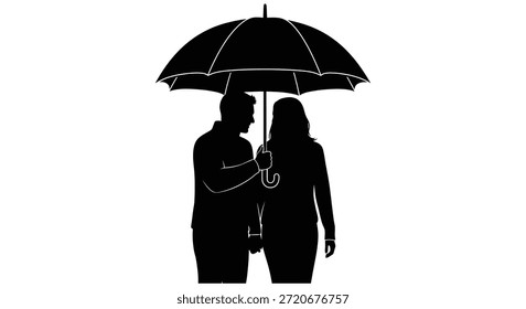 Uma imagem marcante de um casal abraçando, destacado pelo estilo de silhueta bonito e distintivo.