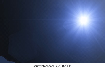 A striking image featuring a bright light source in the upper corner, casting sharp beams against a dark background. The luminous effect adds a sense of brilliance and depth, perfect for design use.