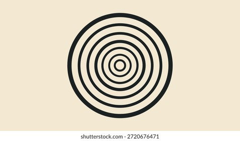 A striking image showcasing concentric circles in a bold silhouette style, creating a visually captivating effect.