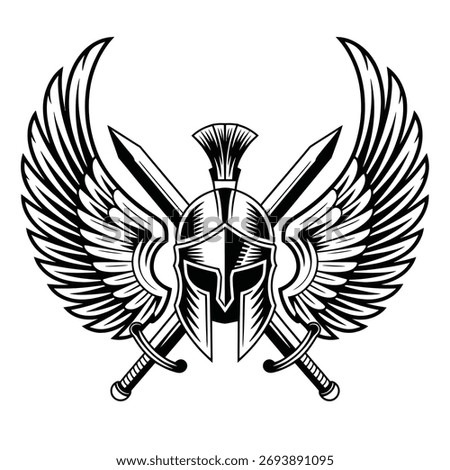 Striking image of a spartan design, notably presented in a bold silhouette.