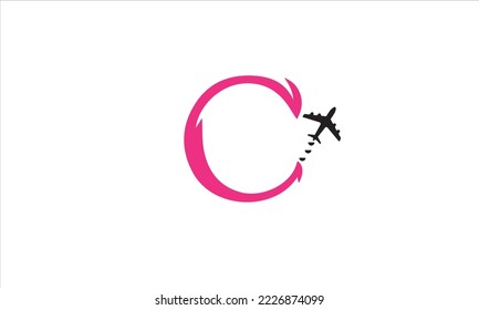 striking letter C with vector image