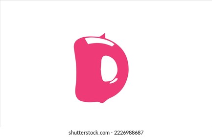 striking letter D with vector image