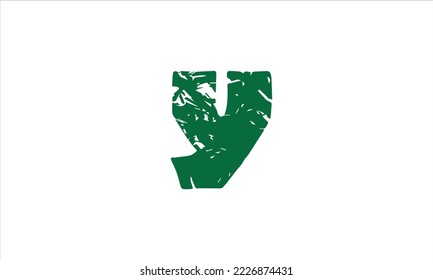 striking letter V with vector image