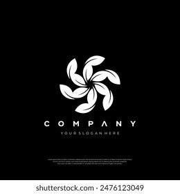 A striking logo design featuring a stylized flower-like symbol above the brand name, evoking elegance and sophistication.