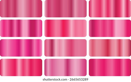 Striking magenta gradient set with deep pinks and violet undertones, ideal for bold modern branding, fashion campaigns, dynamic posters, and futuristic digital artwork.