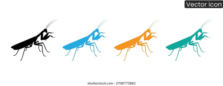 Las llamativas siluetas de mantis en colores llamativos crean un diseño moderno y llamativo. Perfecto para añadir un toque de naturaleza y vitalidad a cualquier proyecto.