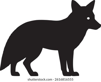 A striking, minimalist silhouette of a fox, perfect for representing wildlife, nature, or conservation themes.