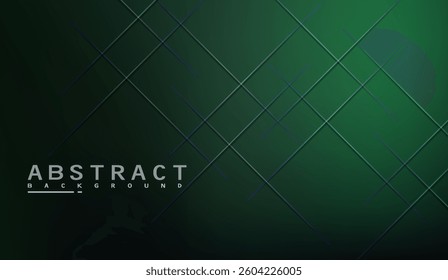 Striking Modern Emerald Green Abstract Background with Geometric Lines and Subtle Light Play, ideal for digital projects seeking a sophisticated and minimalistic visual presence