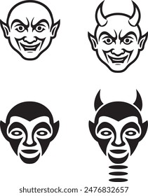 A striking and modern logo of a devil's head