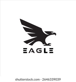 Incrível Monochromatic Eagle Logo Design Um símbolo de força e liberdade em formato vetorial