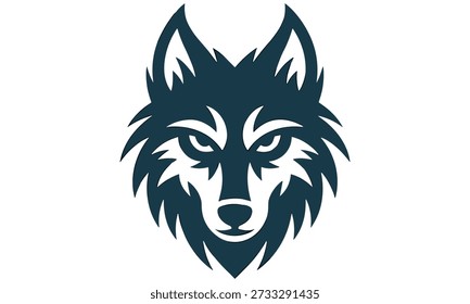 A striking, monochromatic wolf head design, showcasing power and a wild spirit.