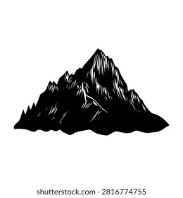 A striking mountain peak featuring rugged terrain and sharp ridges, emphasizing natural beauty and geological formations.
