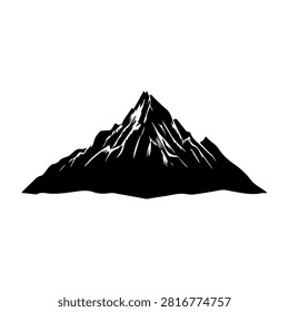 A striking mountain peak featuring snow-capped summit and rugged slopes, showcasing natural beauty and geological grandeur.