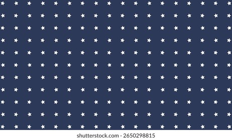 Striking navy blue vector background with bright white stars. Classic, patriotic, and perfect for impactful designs.