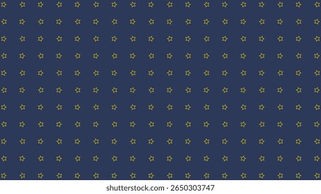 Striking navy blue vector background with radiant yellow star outlines. Perfect for sophisticated, celestial, or celebratory designs.