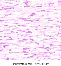Diseño de fondo abstracto de vectores de textura de ruido llamativo. Patrón digital aleatorio de píxeles caóticos sin fisuras. Motivo de repetición irregular con rayas gráficas. Accidente, defecto, fondo de mal funcionamiento.