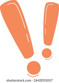 A striking orange exclamation mark with a playful dot, capturing the essence of excitement and emphasizing a sense of urgency or importance.