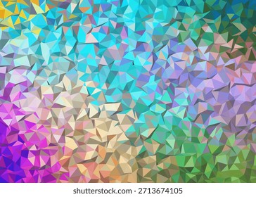 Un llamativo fondo abstracto poligonal que muestra un gradiente de colores vibrantes, desde el magenta hasta el azul profundo, formando un patrón geométrico cautivador ideal para diseños contemporáneos