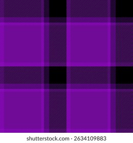 Auffällig violett und schwarz kariertes Muster.  Ein gewagtes geometrisches Design, ideal für Textildrucke, Mode, Websites oder Branding.